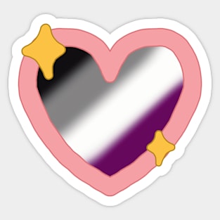 ace sparkle heart Sticker